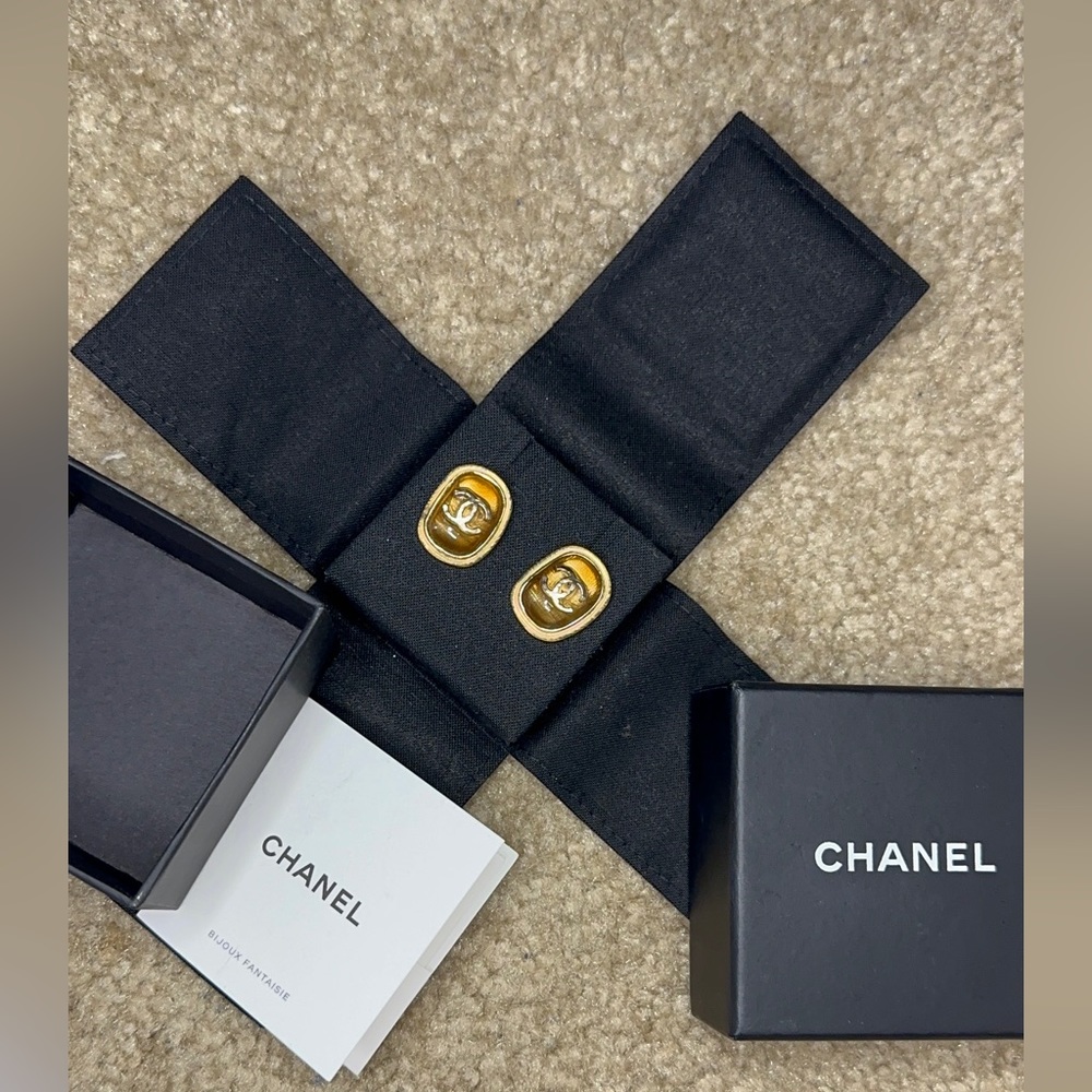 100% authentic chanel earrings